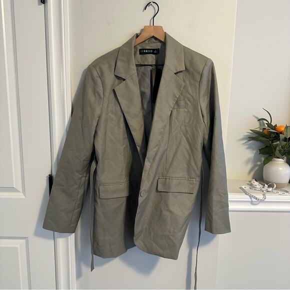 NWT LIONESS Olympia Blazer Dress in Stone Small - Picture 8 of 11